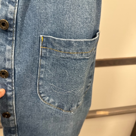 TECOVAS Women's Short Sleeve Denim Dress XL - Picture 7 of 11